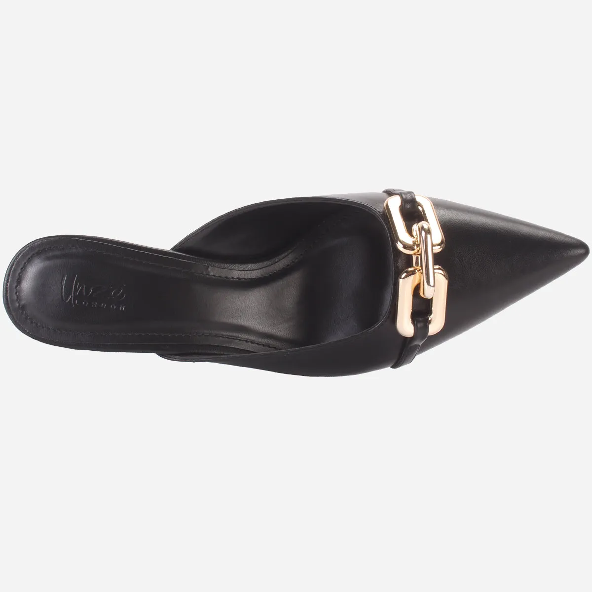 Womens "BRANDY" Pointed Toe Decorated Heeled Sandals