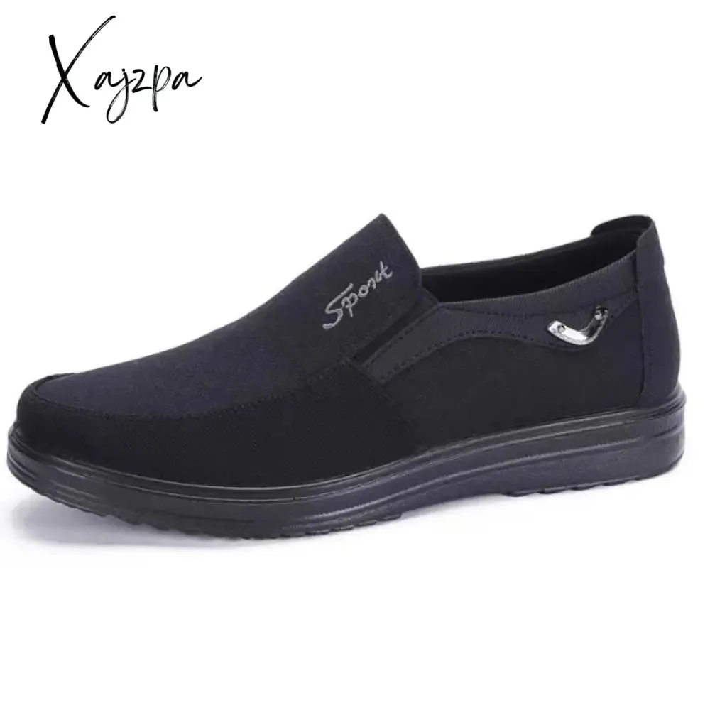Xajzpa - Canvas Shoes Men Classic Loafers Men Casual Shoes Breathable Walking Flat Men Shoes Sneakers Plus Size